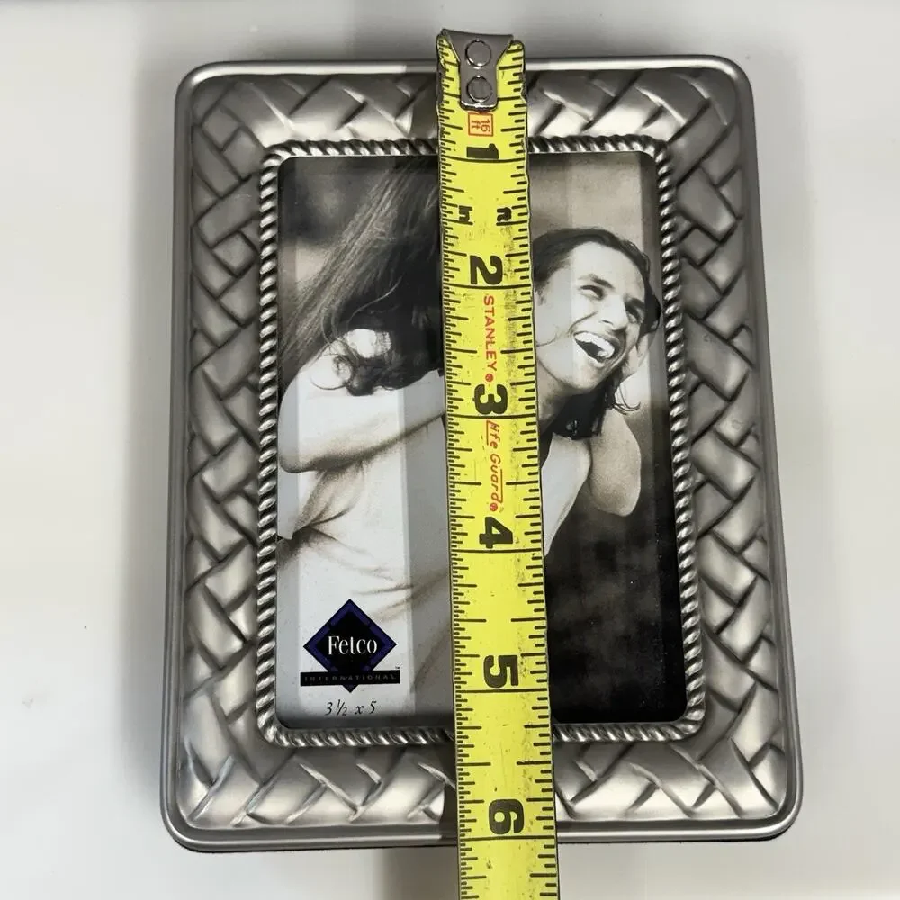 Fetco Braided Silver Picture Photo Frame 3.5”x 5”
